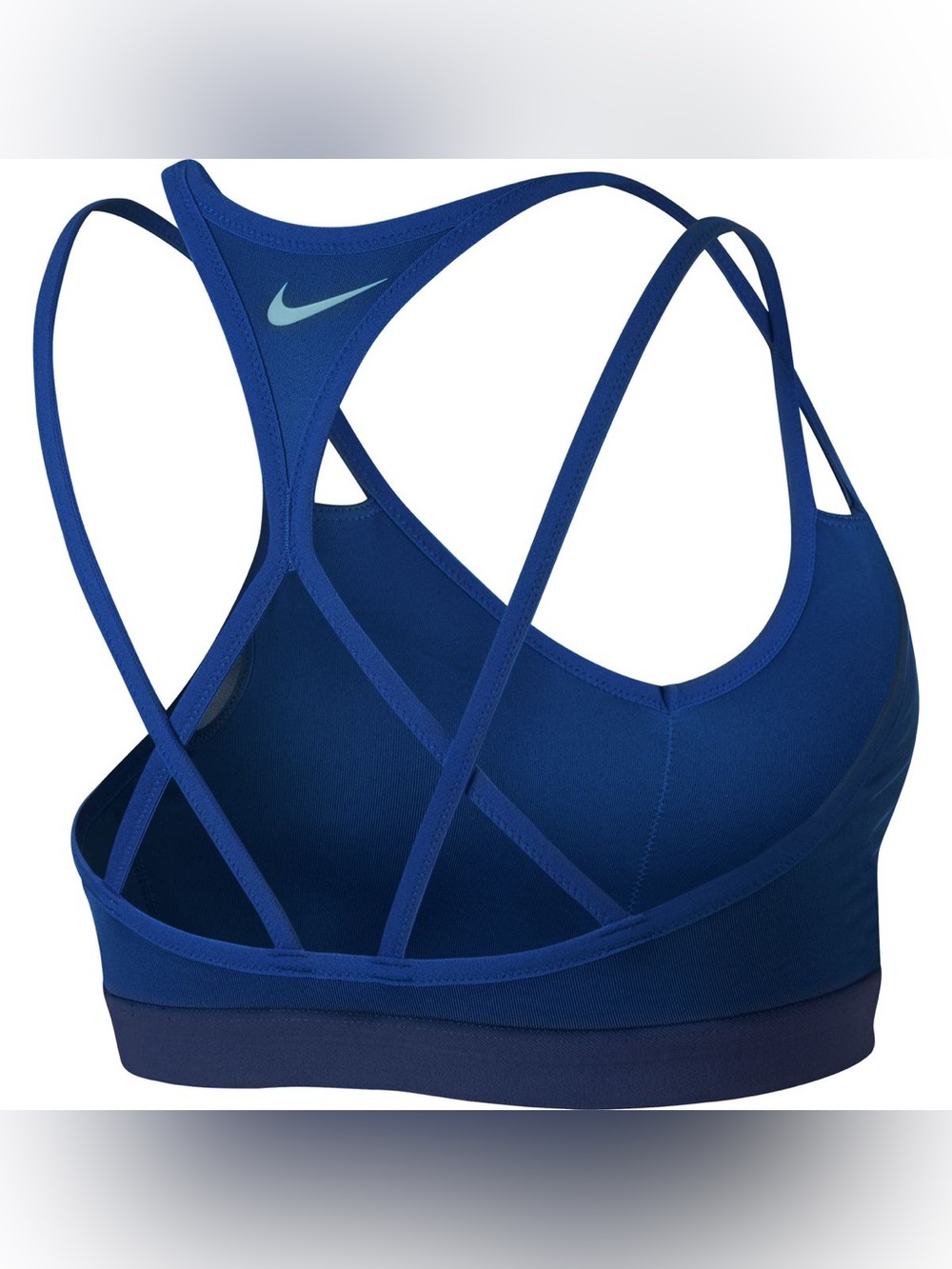 NIKE, Blue Pro Indy Cooling Dri-Fit Sports Bra, Size Small